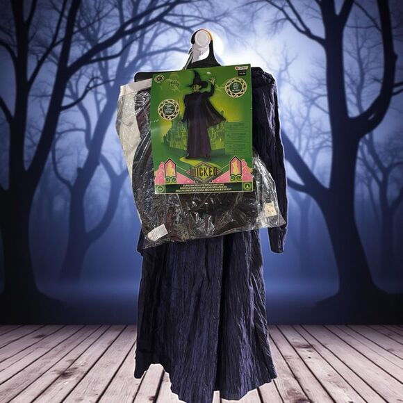 New Elphaba Deluxe Wicked Witch Musical Movie Halloween Child Costume small 4-6x - Picture 2 of 4